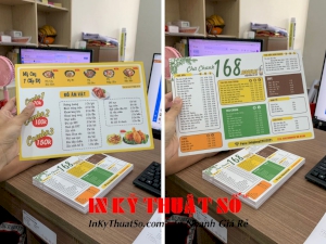 In Menu PP cán Formex cho quán ăn vặt  - In Kỹ Thuật Số since 2006