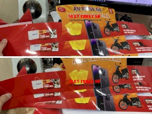 In băng đeo đầu 1 mặt, cán bóng, cắt thành phẩm, đính keo - In Kỹ Thuật Số since 2006
