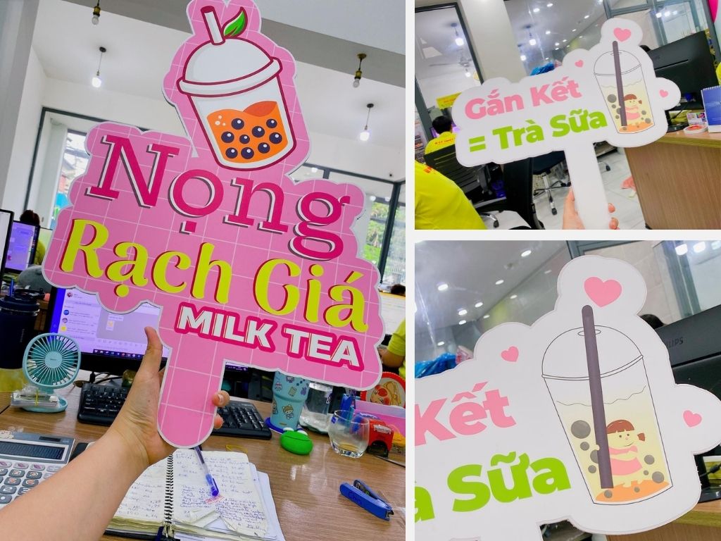 In hashtag cầm tay check in quán trà sữa - In Kỹ Thuật Số Since 2006