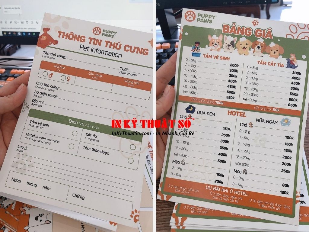 In giấy A5 - In màu giấy cứng TPHCM - In Kỹ Thuật Số Since 2006
