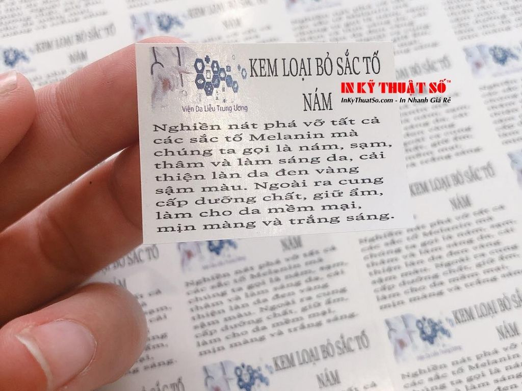 In tem decal giấy không màng - In Kỹ Thuật Số Since 2006