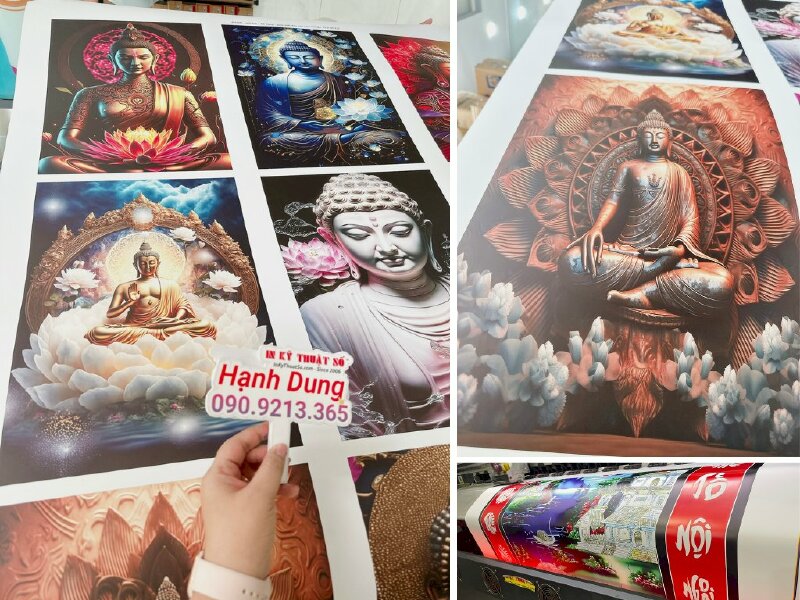 In tranh Phật giáo chất liệu giấy in ảnh, mực dầu - In Kỹ Thuật Số since 2006