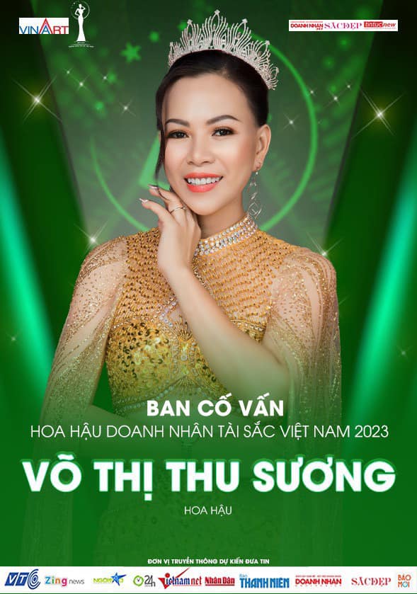 Hoa Hậu Võ Thu Sương Đại Sứ Danh dự Hội đồng cố vấn chuyên môn cuộc thi Hoa Hậu Doanh Nhân Tài Sắc Việt Nam 2023 tại Lâm Đồng