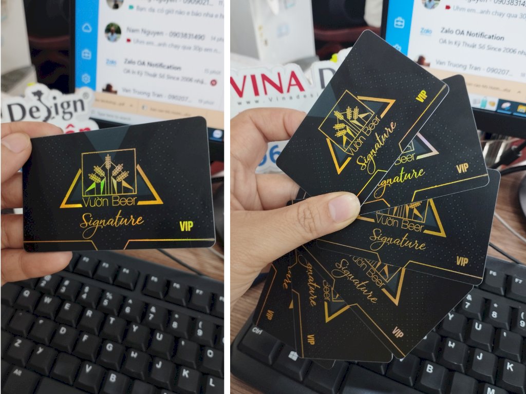 In thẻ nhựa cao cấp làm thẻ VIP, VIP Member Card theo yêu cầu - VINADESIGN