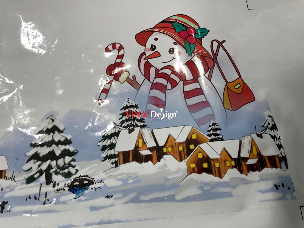 In Decal trang trí Noel, Giáng sinh dán tường, dán kính trang trí nhà, cửa hàng, văn phòng - VINADESIGN