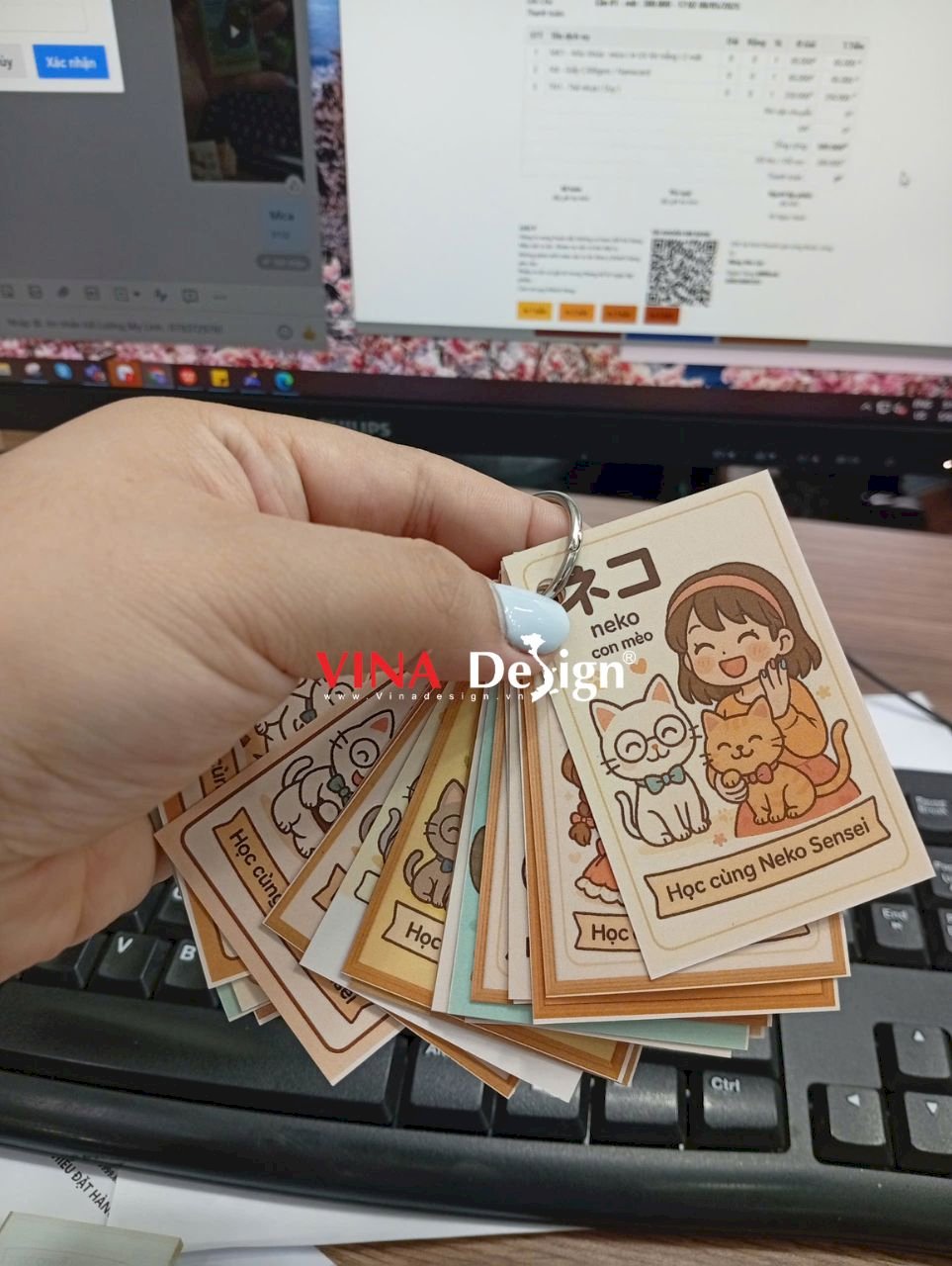 In thẻ Flashcard nhựa, thẻ học từ vựng Flashcard tiếng Nhật - VINADESIGN