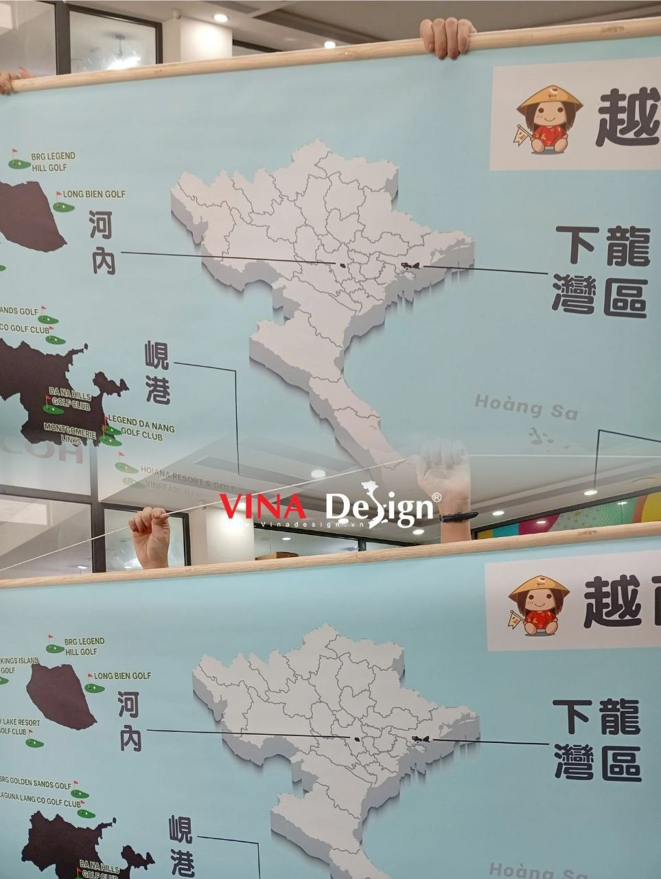 In sơ đồ, bản đồ treo tường từ in vải Canvas mực dầu - VINADESIGN