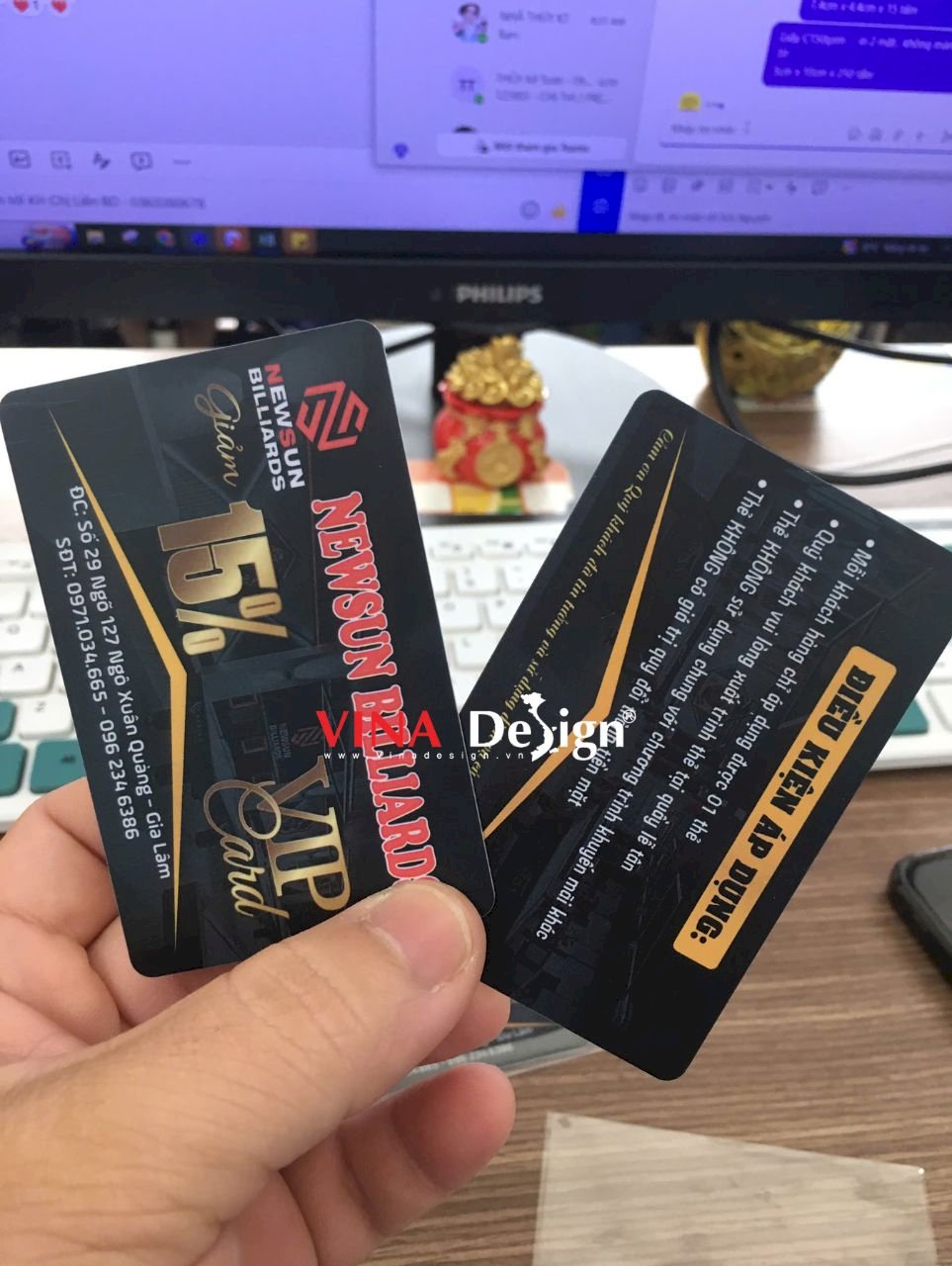 In thẻ VIP card câu lạc bộ Billiards, thẻ nhựa in theo yêu cầu - VINADESIGN