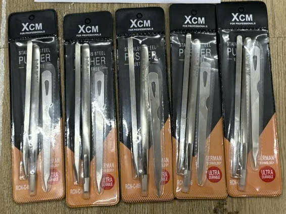 Thiết kế, in, gia công túi đựng kềm, túi đựng nhíp nối mi, túi đựng phụ liệu tóc mi móng
