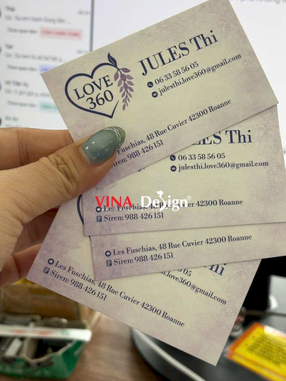 In name card giấy mỹ thuật Materica, in nhanh name card số lượng ít - VINADESIGN