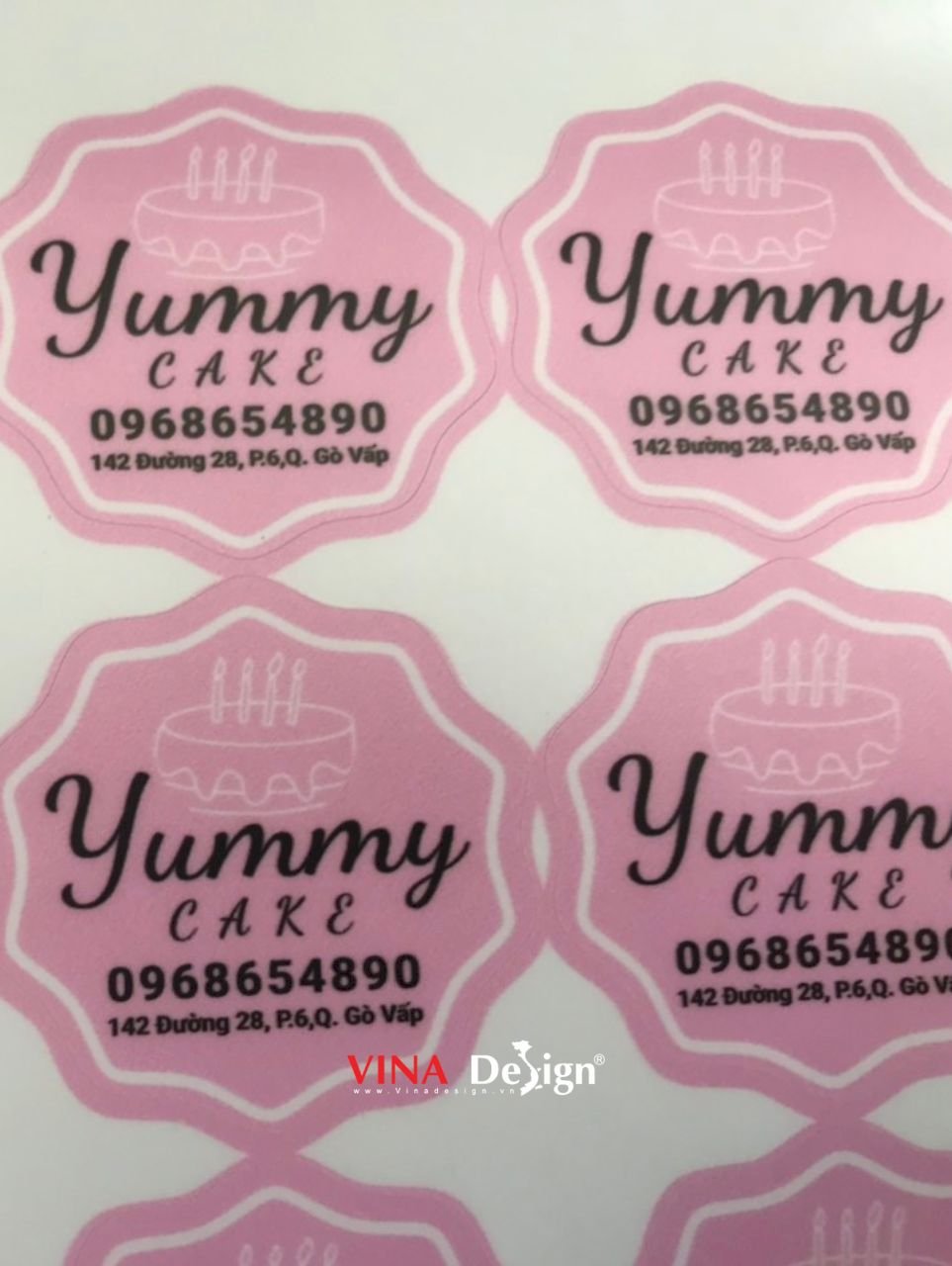 In tem nhãn Decal làm tem nhãn tiệm bánh theo yêu cầu - VINADESIGN