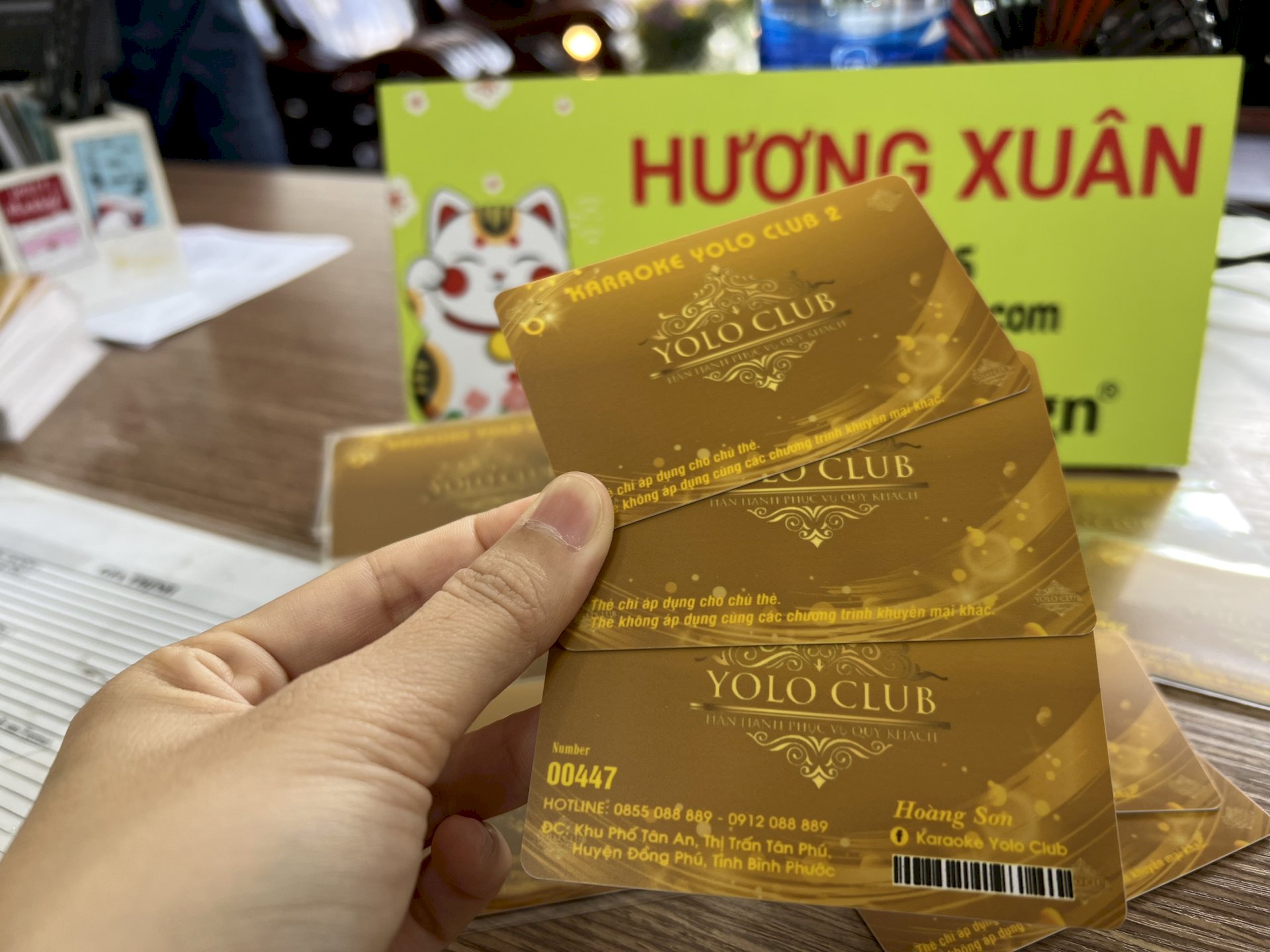 Thẻ VIP Karaoke Club, in thẻ nhựa PVC 2 mặt, đánh số nhảy - VINADESIGN