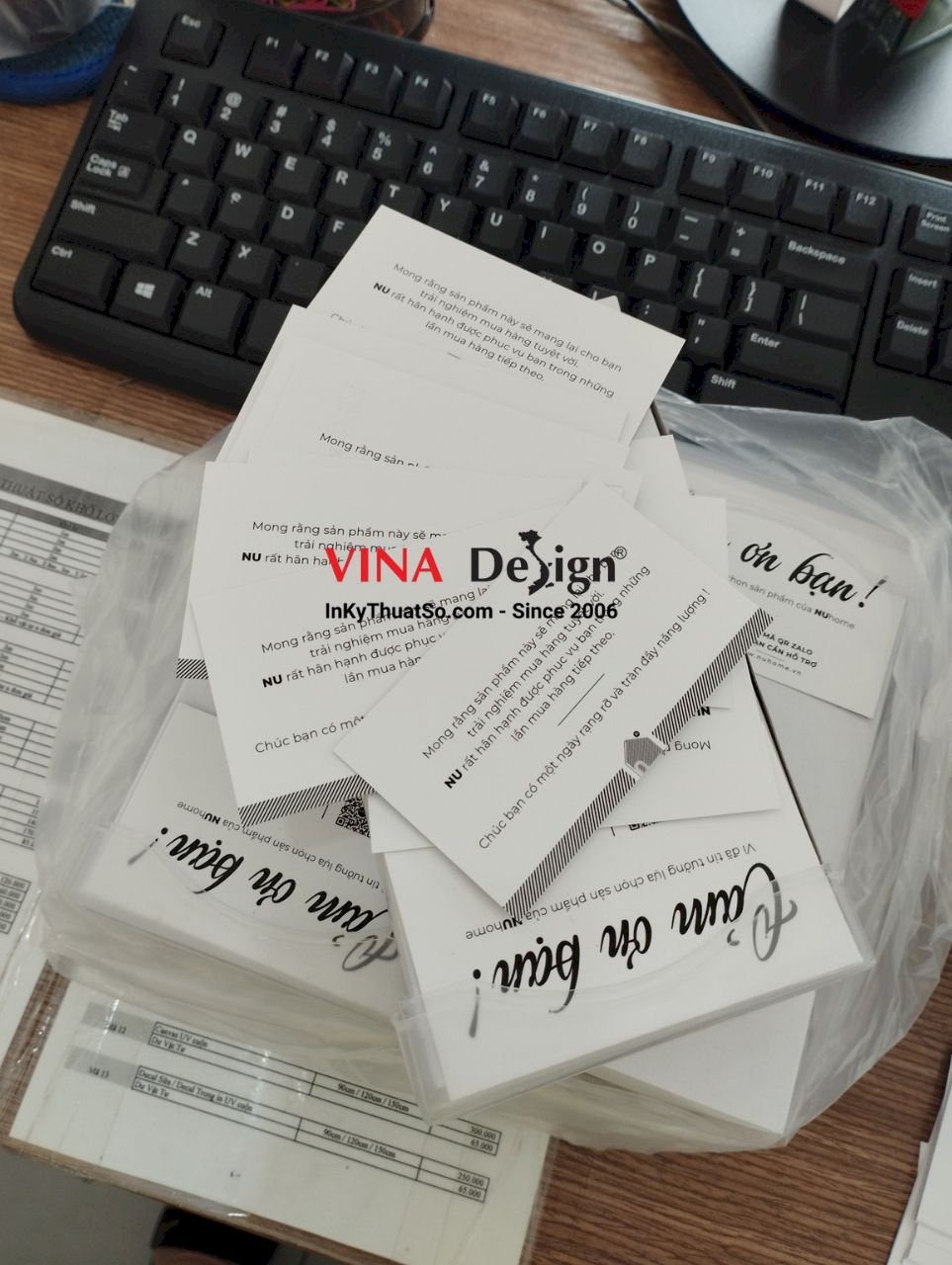 Card cảm ơn khách hàng in offset số lượng nhiều cho shop, cửa hàng - VINADESIGN