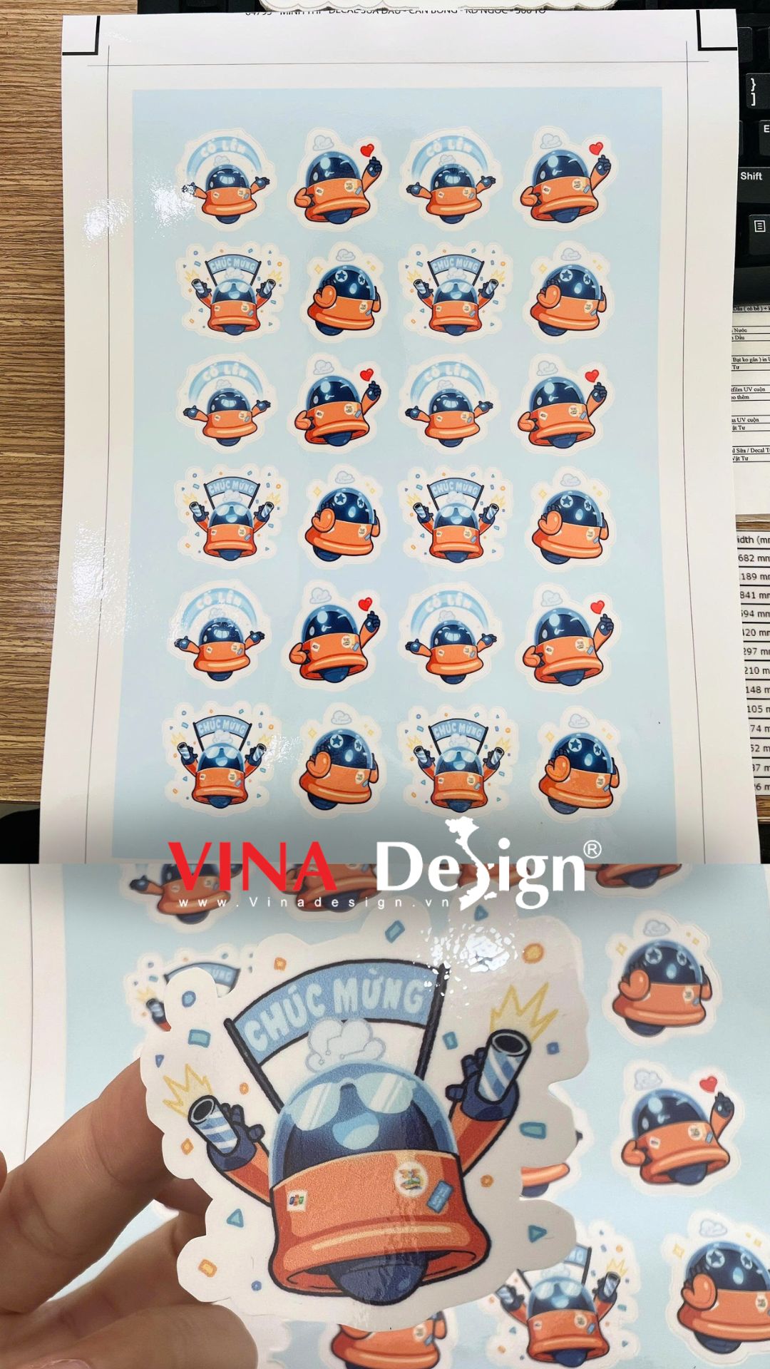 In tem nhãn sticker quà tặng kỷ niệm sự kiện sinh nhật công ty - VINADESIGN