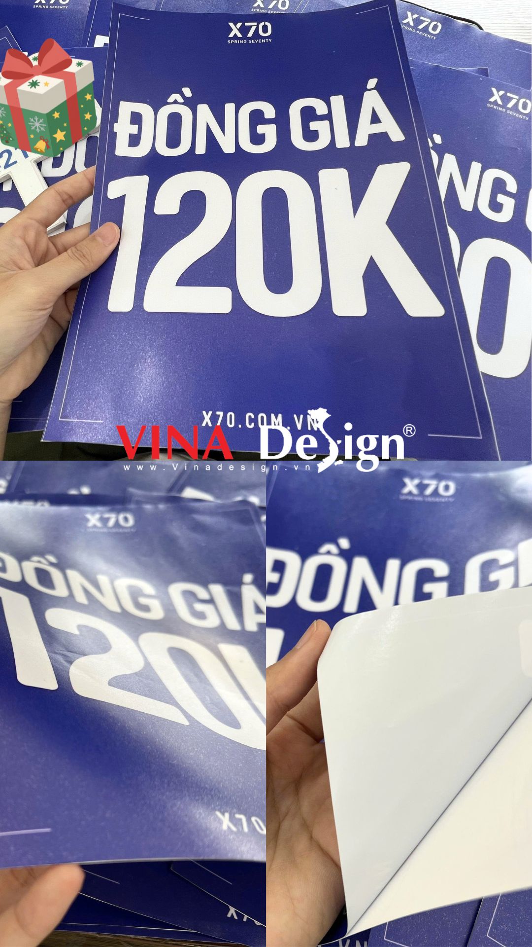 In poster sale, bảng sale đồng giá, in decal dán kính, dán bảng giá - VINADESIGN