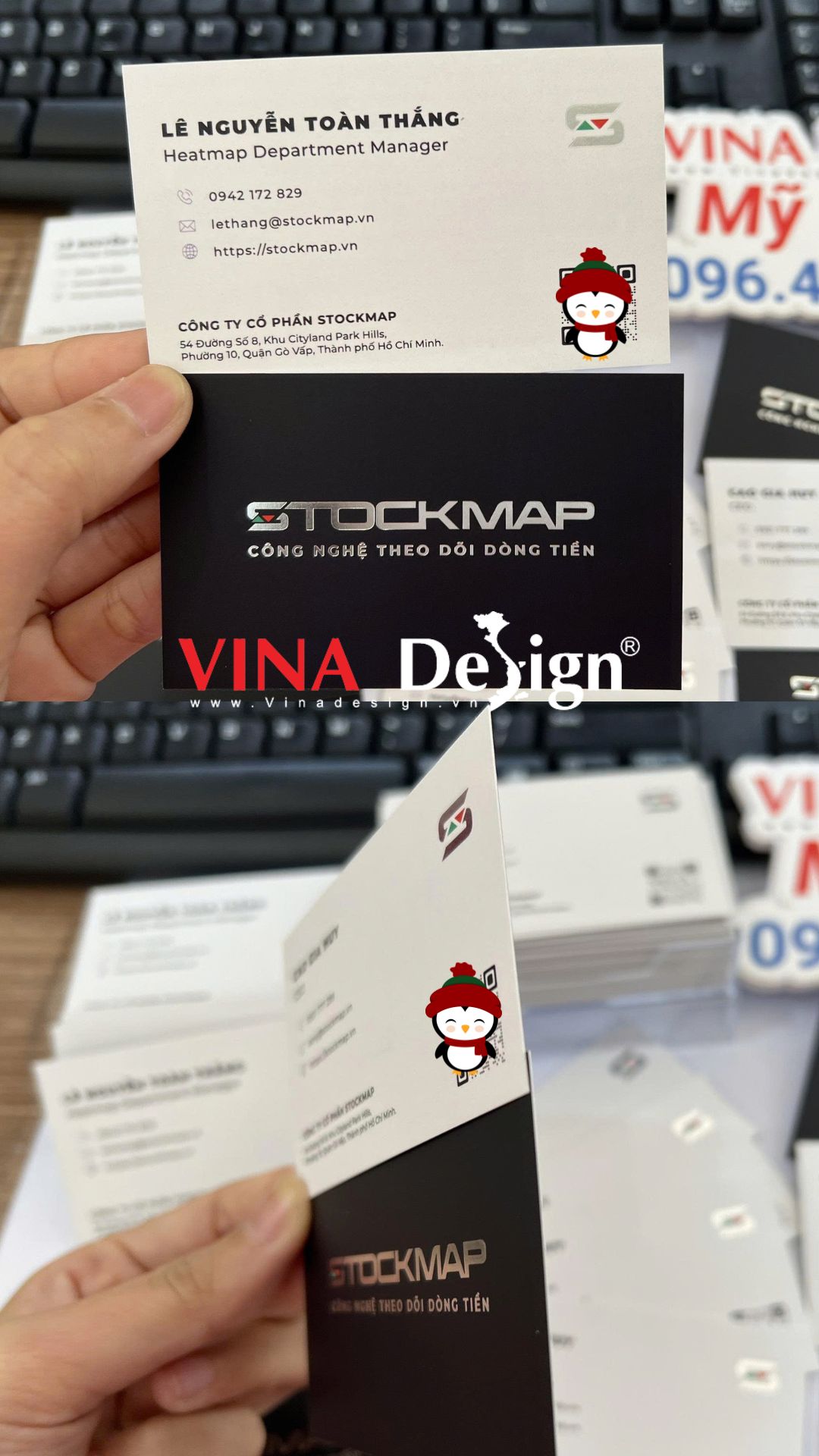 In name card ép kim màu bạc, name card giám đốc in theo yêu cầu - VINADESIGN