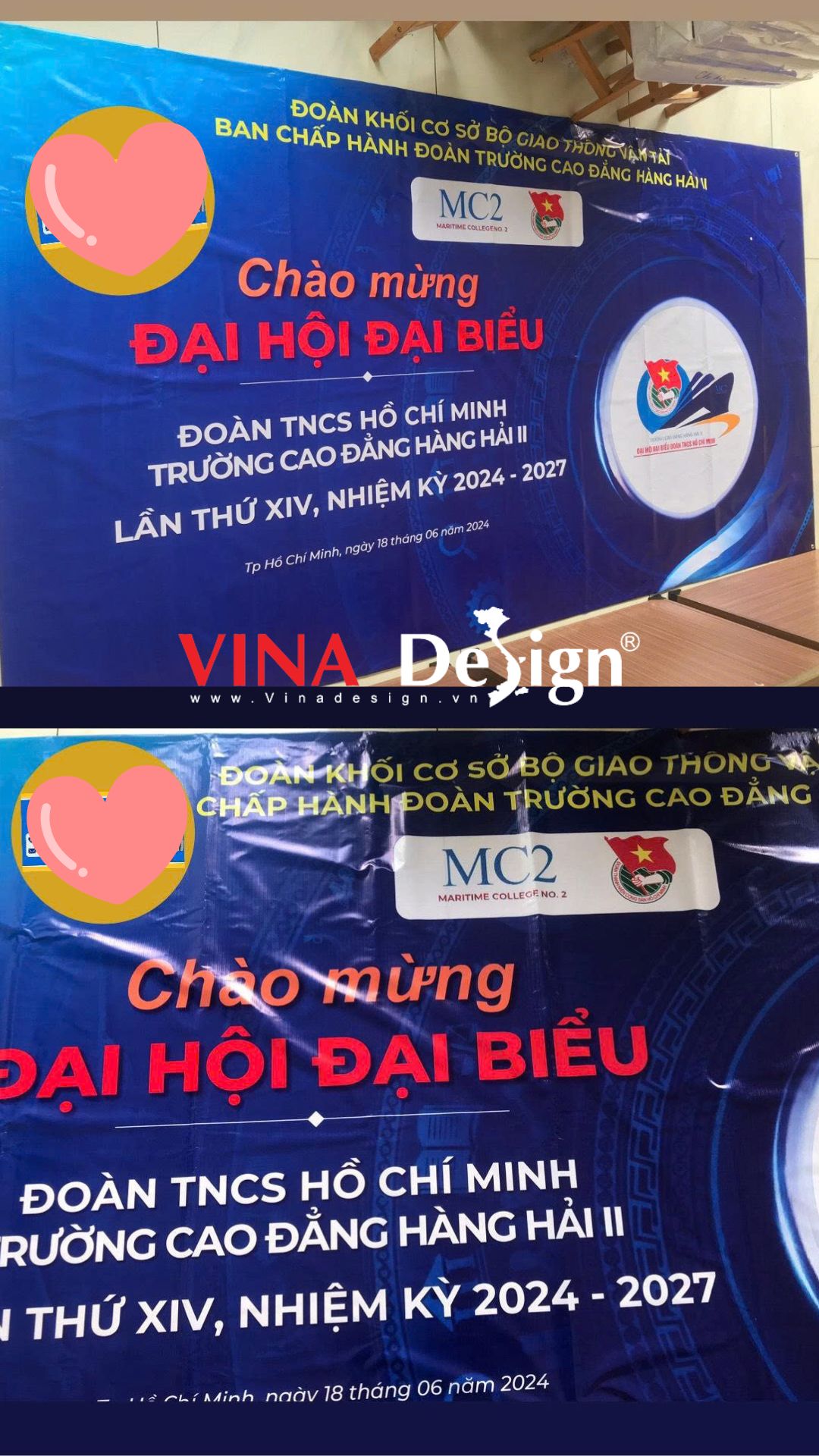 In backdrop sự kiện Đại hội Đại biểu Đoàn TNCS Hồ Chí Minh trường cao đẳng, đại học - VINADESIGN