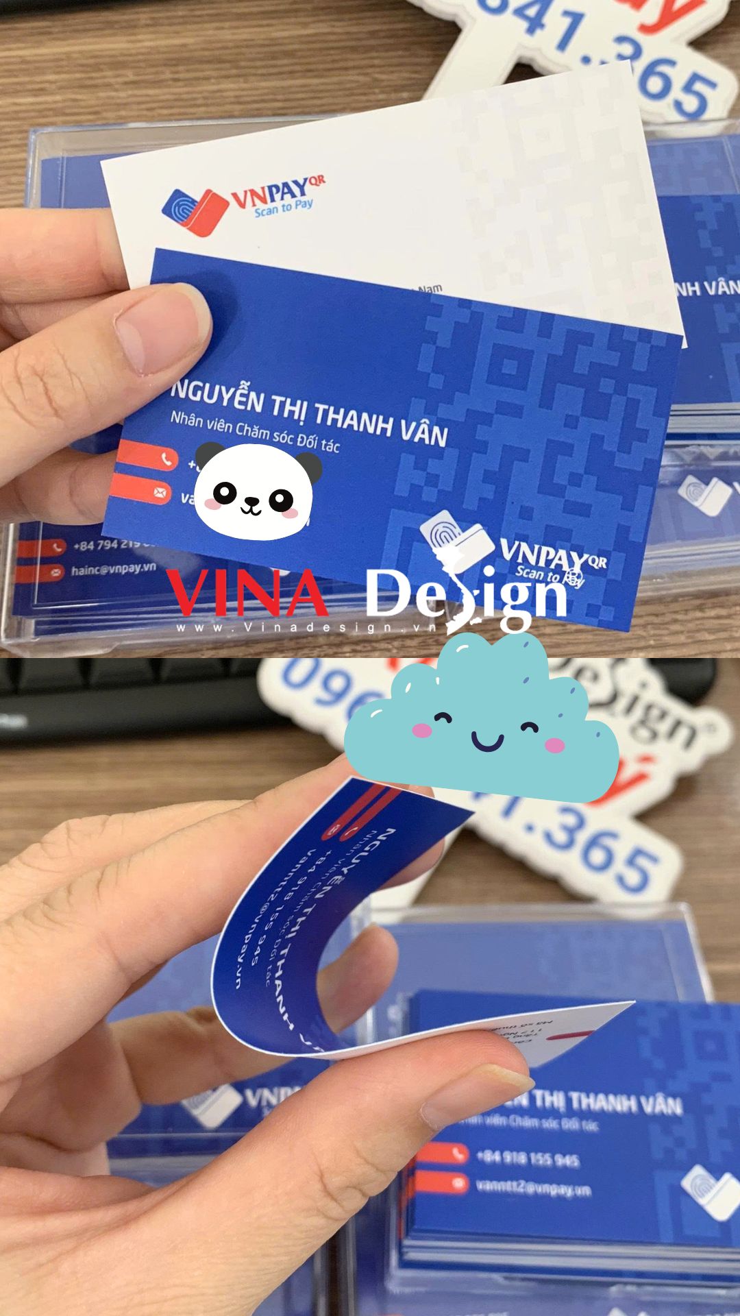In card visit lấy liền trong ngày, in name card nhân viên kinh doanh, chăm sóc đối tác - VINADESIGN