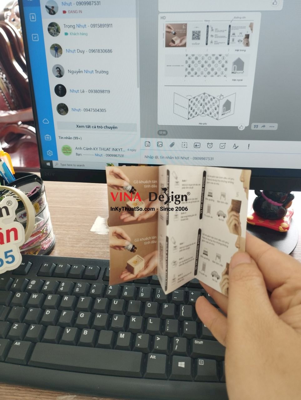 In tờ gấp làm tờ hướng dẫn sử dụng sản phẩm - VINADESIGN