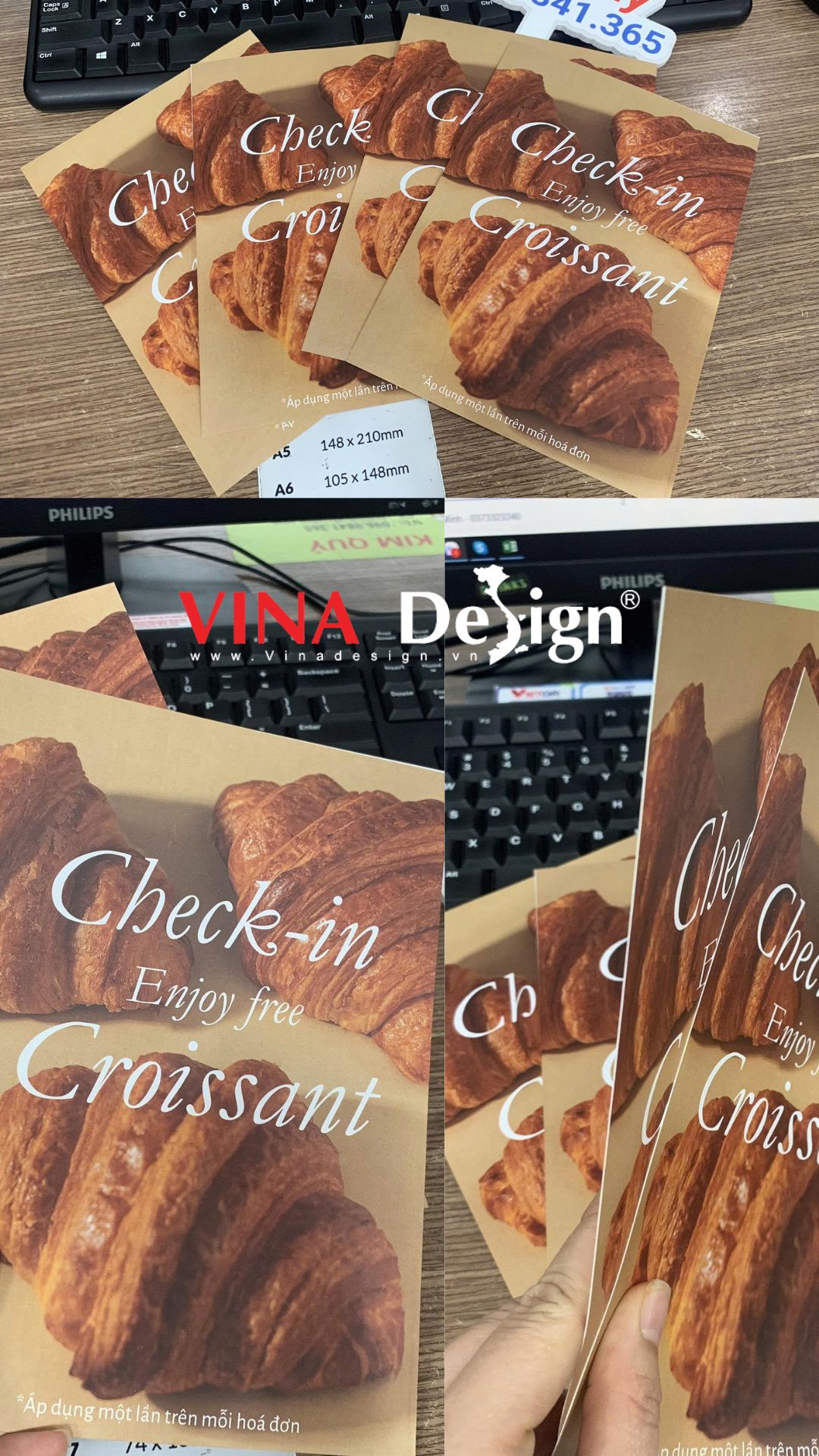 In ấn tờ rơi, tờ quảng cáo chương trình khuyến mãi cho tiệm bánh - VINADESIGN