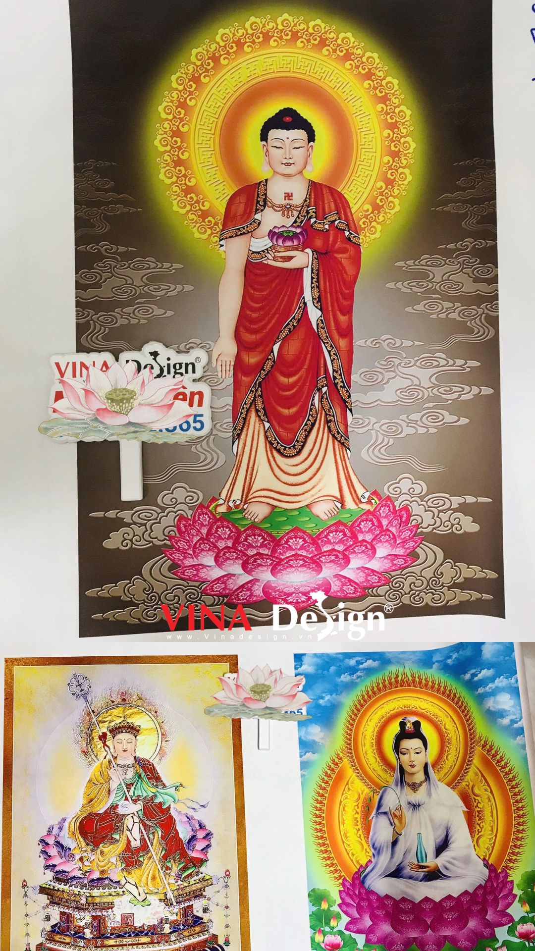 In tranh Phật theo yêu cầu, in Canvas chừa biên giao cuộn - VINADESIGN