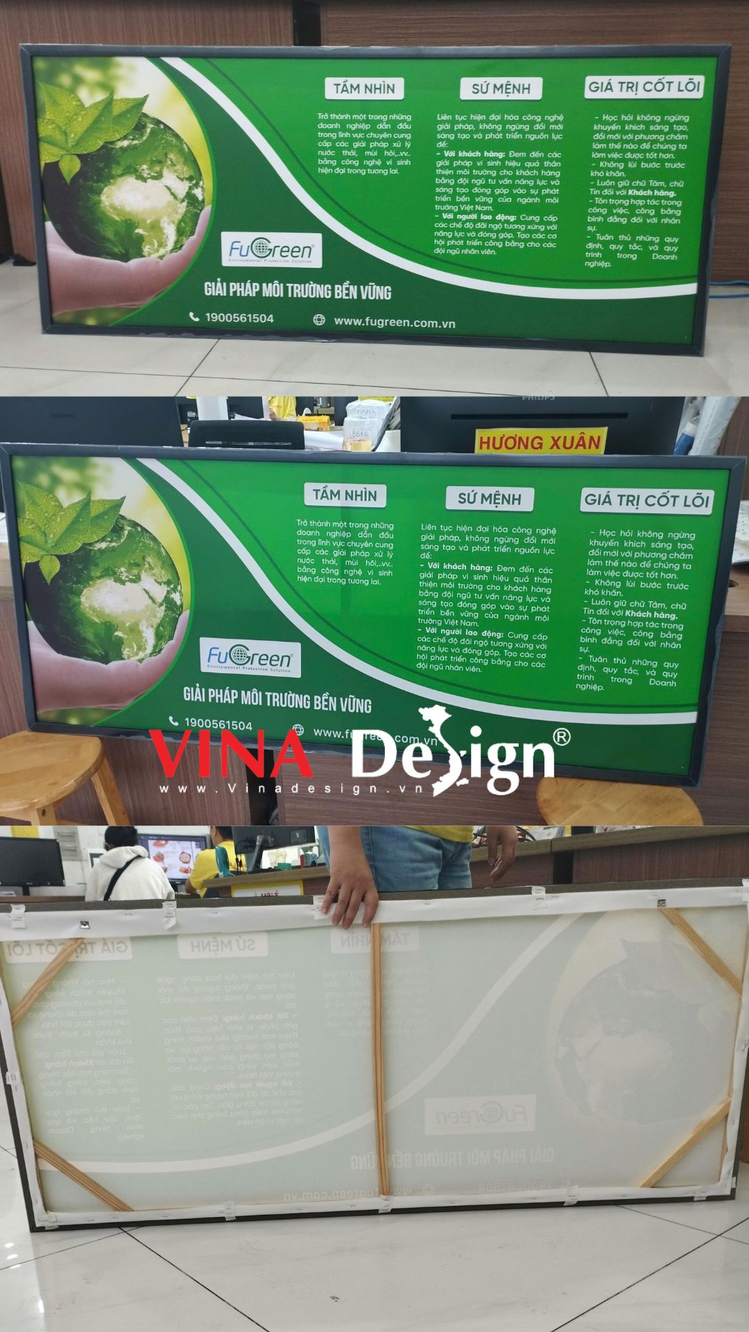 In tranh Canvas treo văn phòng, tranh văn hóa doanh nghiệp, tranh slogan động lực - VINADESIGN