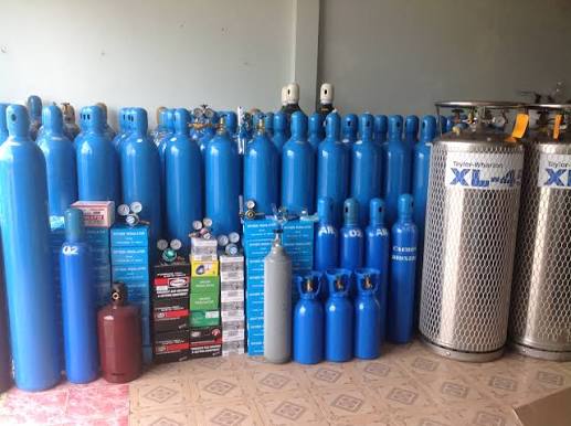 Đổi nạp khí oxy ntiơ argon co2