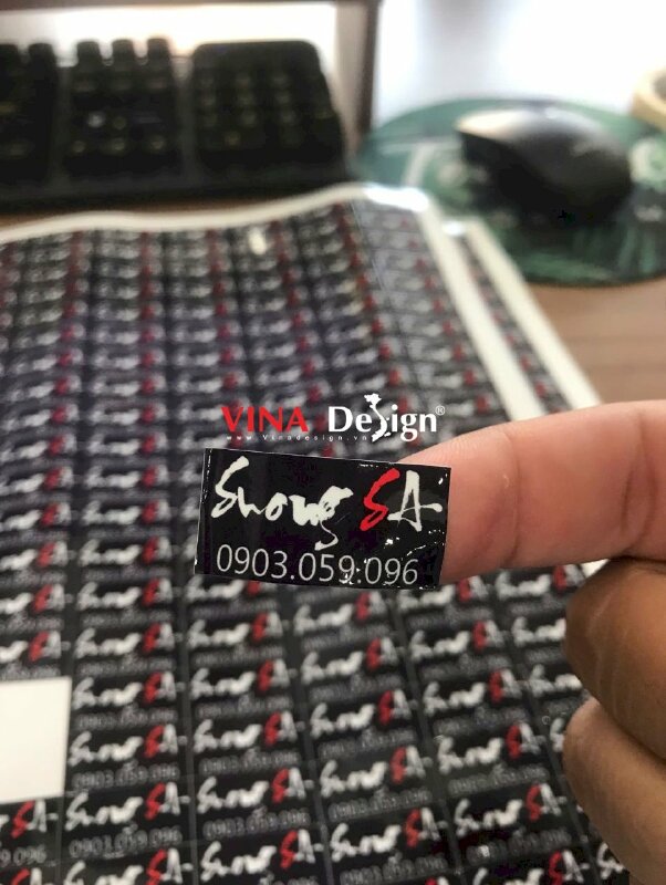 In decal tem nhãn logo dán sản phẩm Shop online, in tem nhãn Decal theo yêu cầu - VINADESIGN