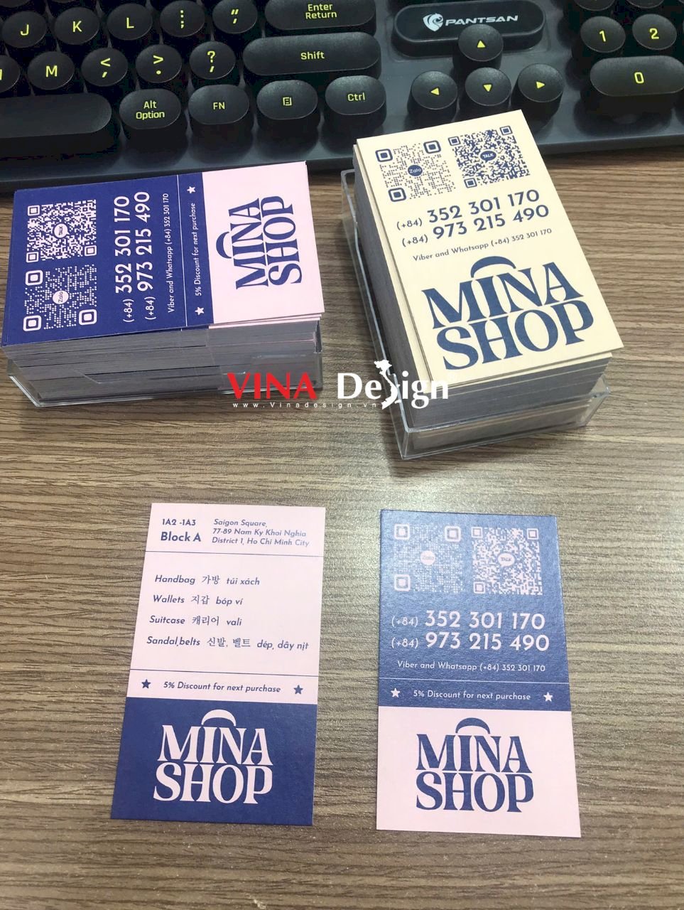 In name card giấy mỹ thuật Econo 350gsm cho shop, cửa hàng, in nhanh name card số lượng ít - VINADESIGN