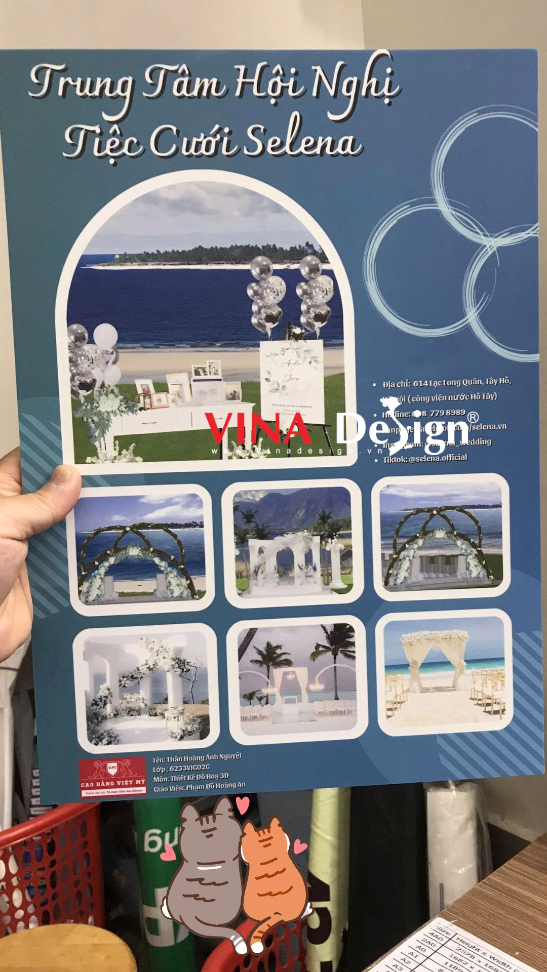 In poster PP cán Format để bàn tư vấn giới thiệu dịch vụ tiệc cưới - VINADESIGN
