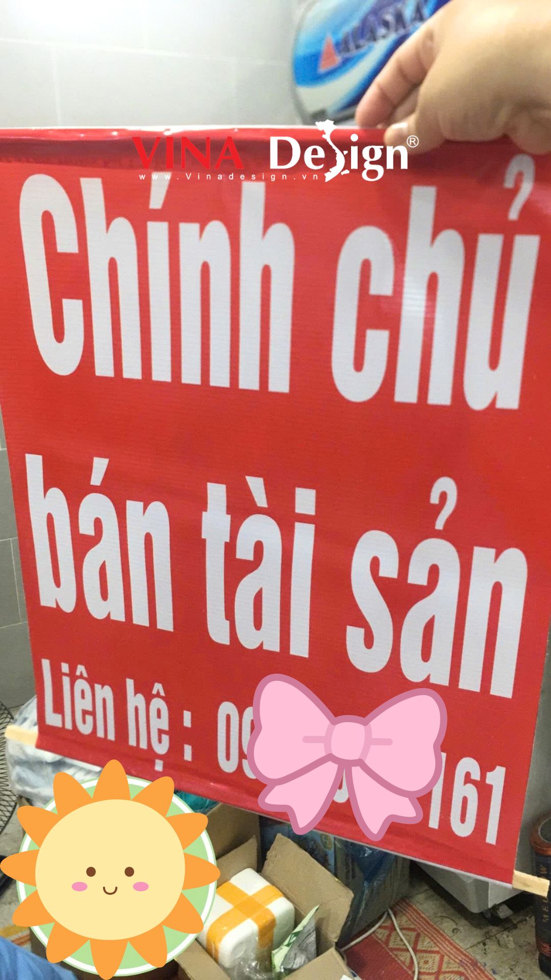In bạt quảng cáo ngoài trời, in banner băng rôn cho thuê mặt bằng, nhà xưởng, bán nhà đất - VINADESIGN
