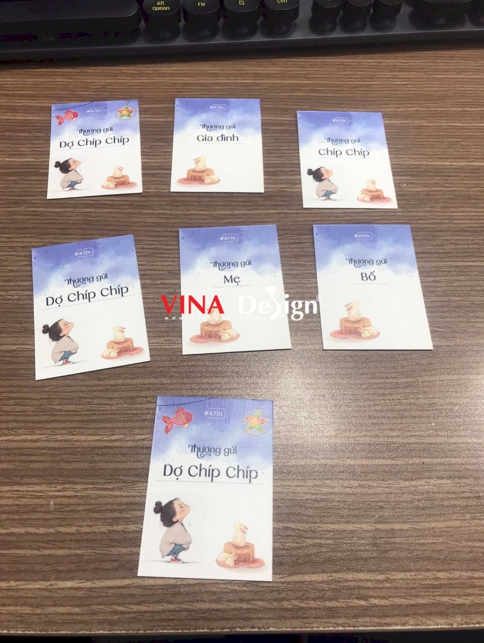 In giấy mỹ thuật, in thiệp theo yêu cầu, in card nhắn gửi yêu thương gửi kèm hộp quà tặng gia đình, bạn bè - VINADESIGN